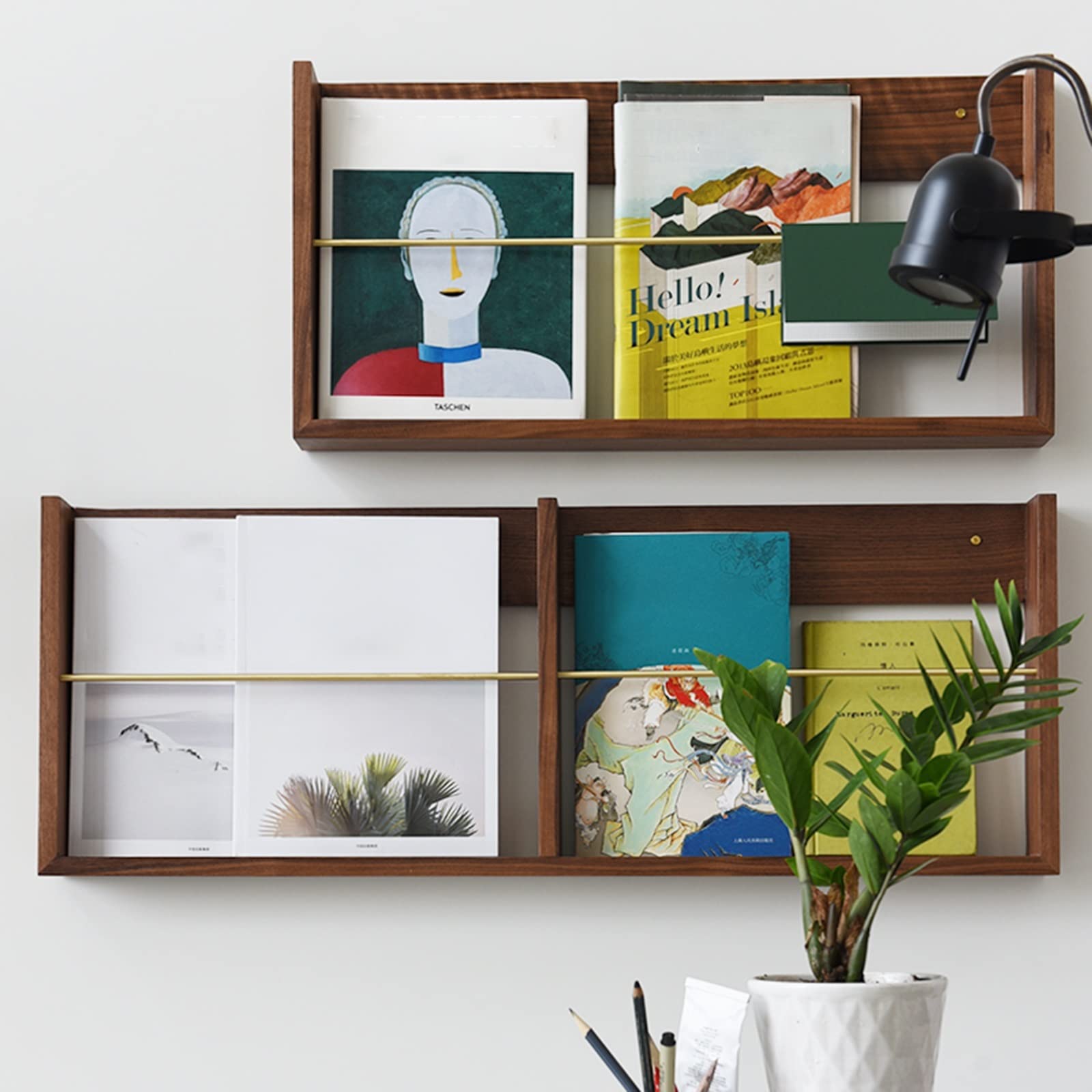 マガジンラック Vintage magazine holders Amazon.com: CUTPOIY Vintage Wall Brochures Magazine Holder, Wooden